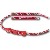 Phiten X30 Halskette Streifen Rot Weiss